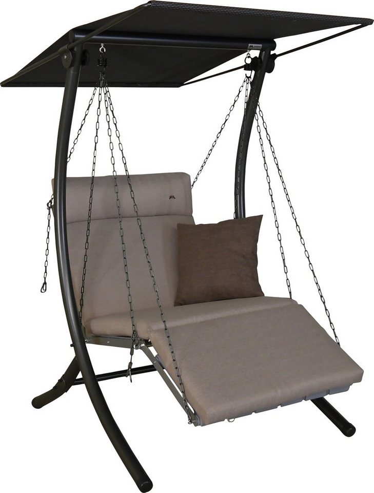 Angerer Freizeitmöbel Hollywoodschaukel »Luxus Smart sand«, 1-Sitzer, Bettfunktion, BxTxH: 100x145x160 cm-kaufen