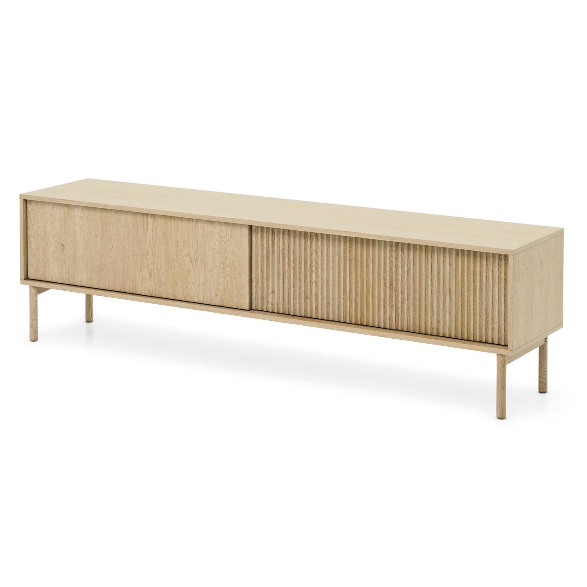 Selsey TV-Schrank TAVO TV-Lowboard 187 cm – Cremona-Eiche, 20 cm hoch, grifflos