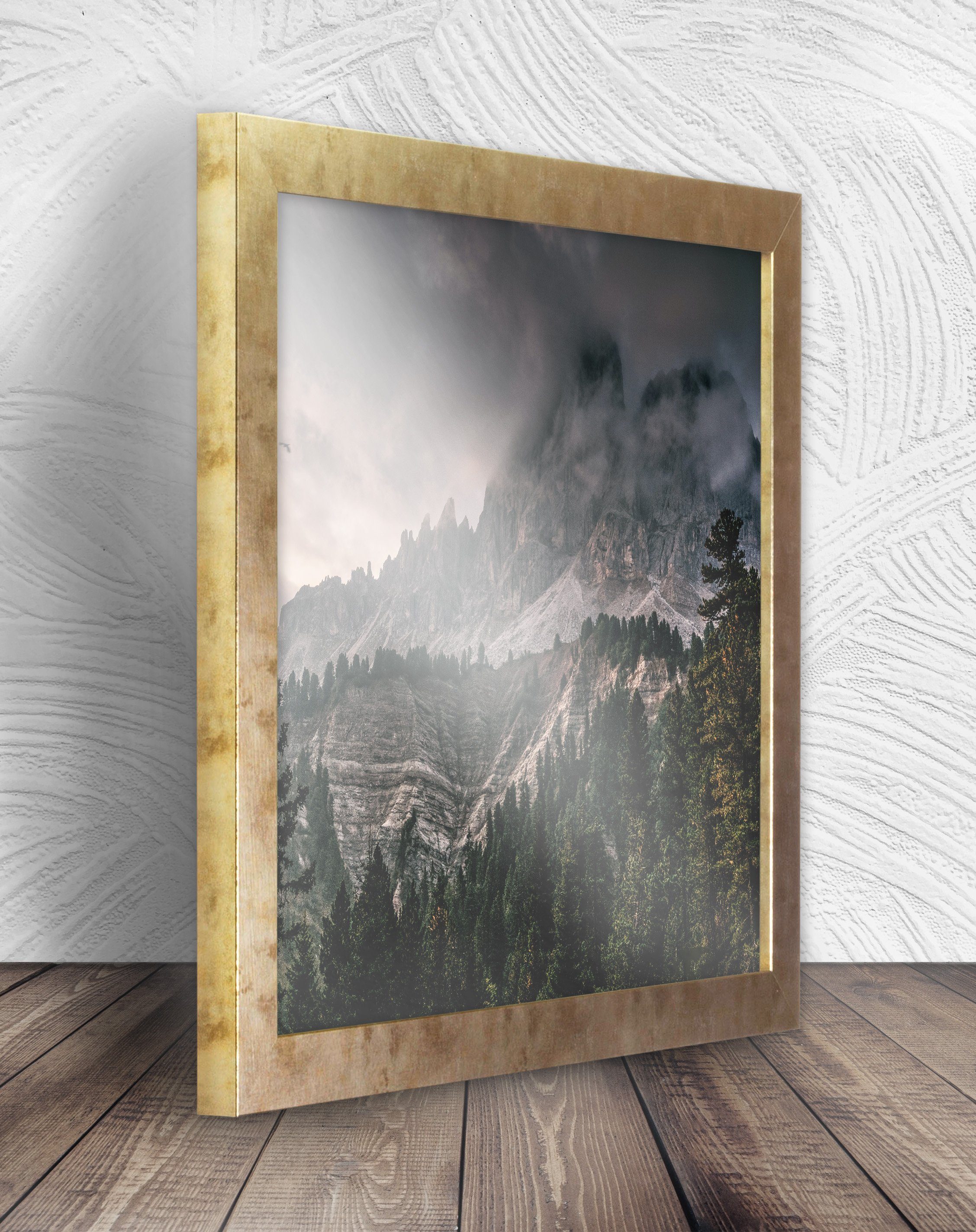 Einzelrahmen Bilderrahmen Oslo, (1 Stück), 80x80 cm, Gold Antik, MDF günstig online kaufen