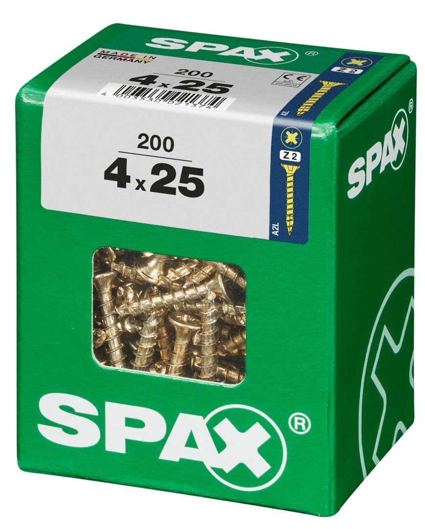 SPAX Holzbauschraube Spax 25 - 2 Universalschrauben x 200 mm PZ 4.0