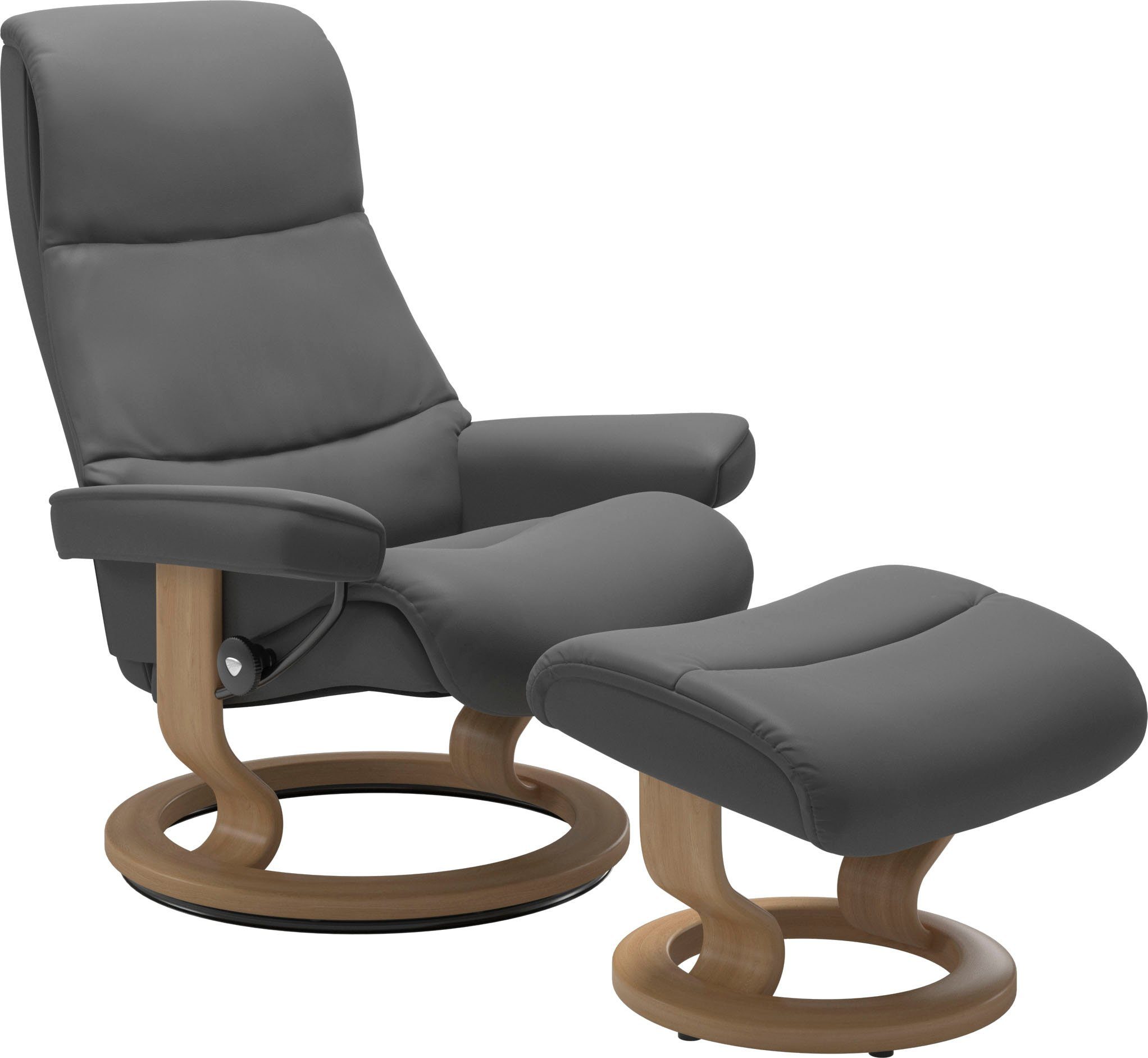 Eiche Classic Relaxsessel Hocker), Base, Stressless® Relaxsessel Größe M,Gestell View mit mit (Set,