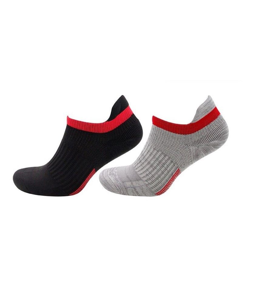 Sympatico Socken Tagessocke Sneaker Ari (gepolsterte Ferse und Spitze) schwarz/grau