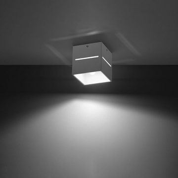 SOLLUX lighting Deckenleuchte LOBO, ohne Leuchtmittel, Lineare Perforation des Lampenschirms