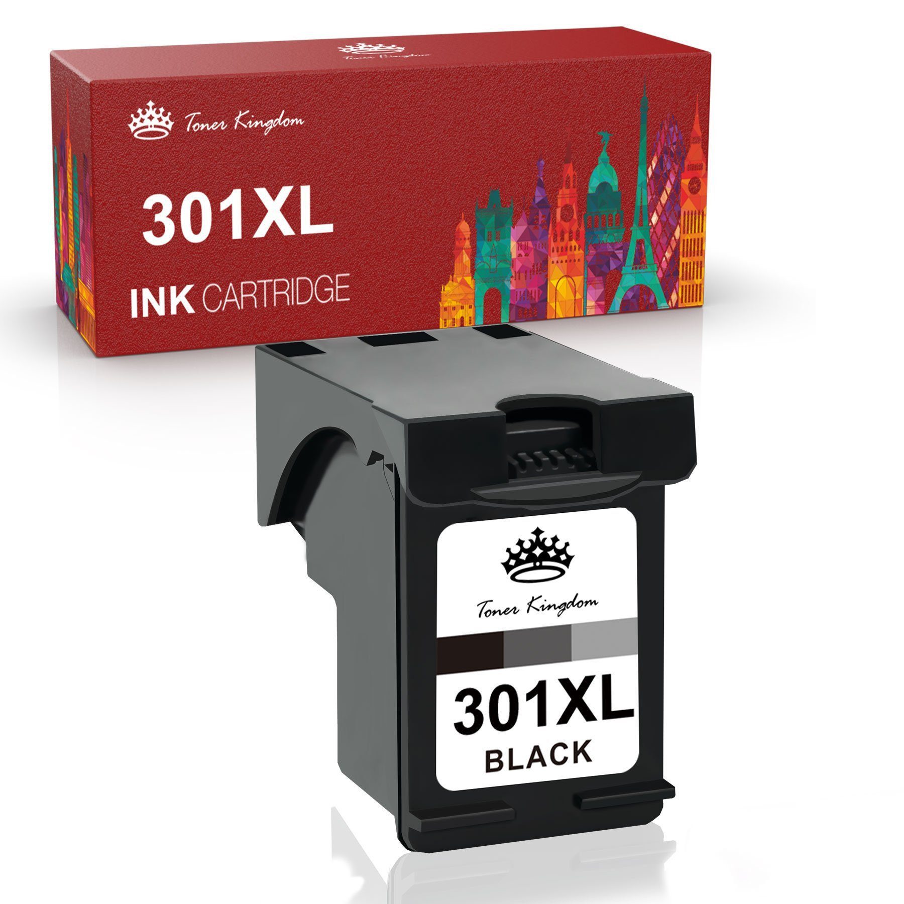 Toner Kingdom 301XL 301 XL Schwarz für HP OfficeJet 4632 4630 Tintenpatrone