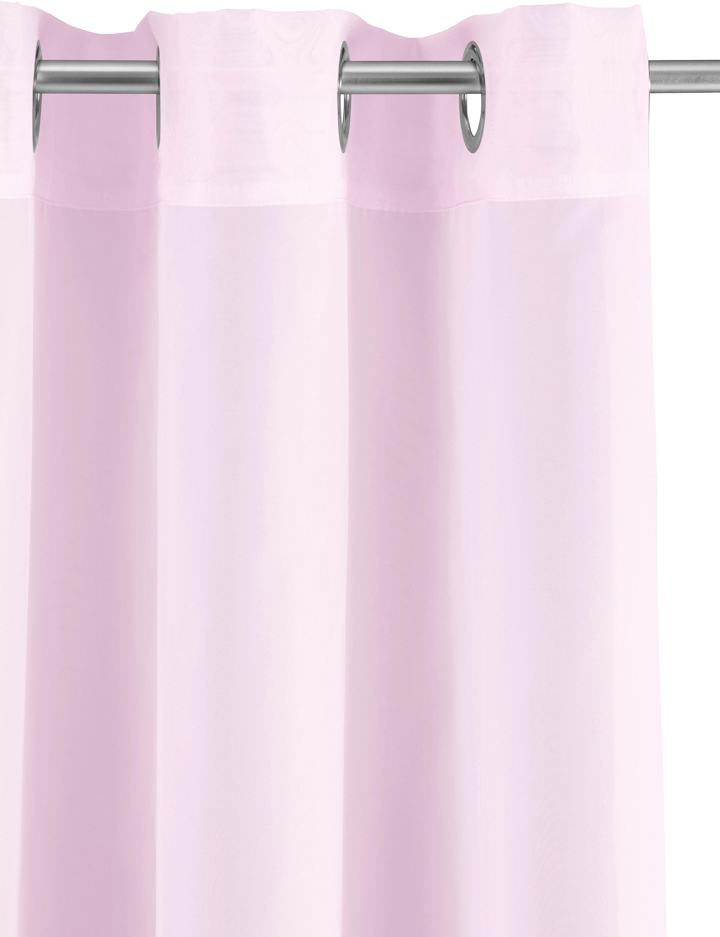 transparent, (1 XANA, home, Voile, Ösen Polyester, Gardine einfarbig, rose my Schal, pflegeleicht 1 St),