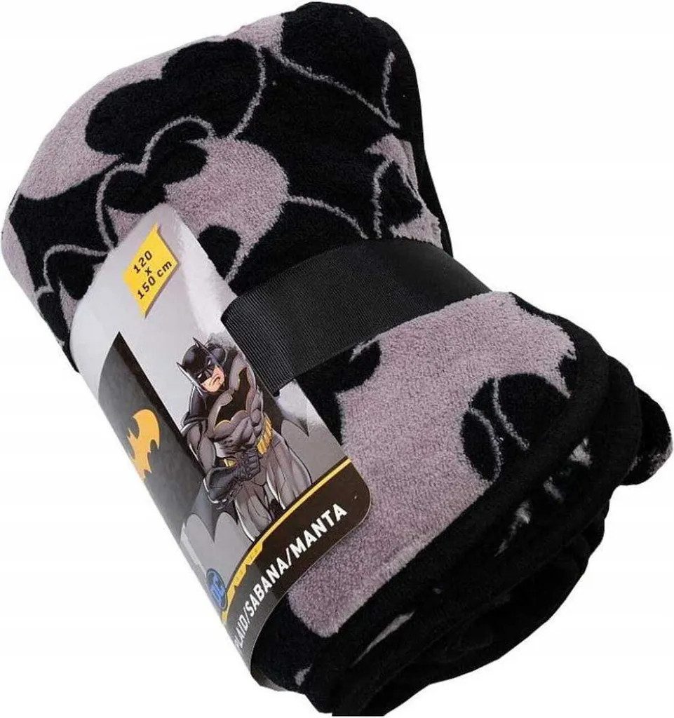 Wohndecke Batman Flauschdecke Schmusedecke Kuscheldecke 120 x 150 cm, Aptex