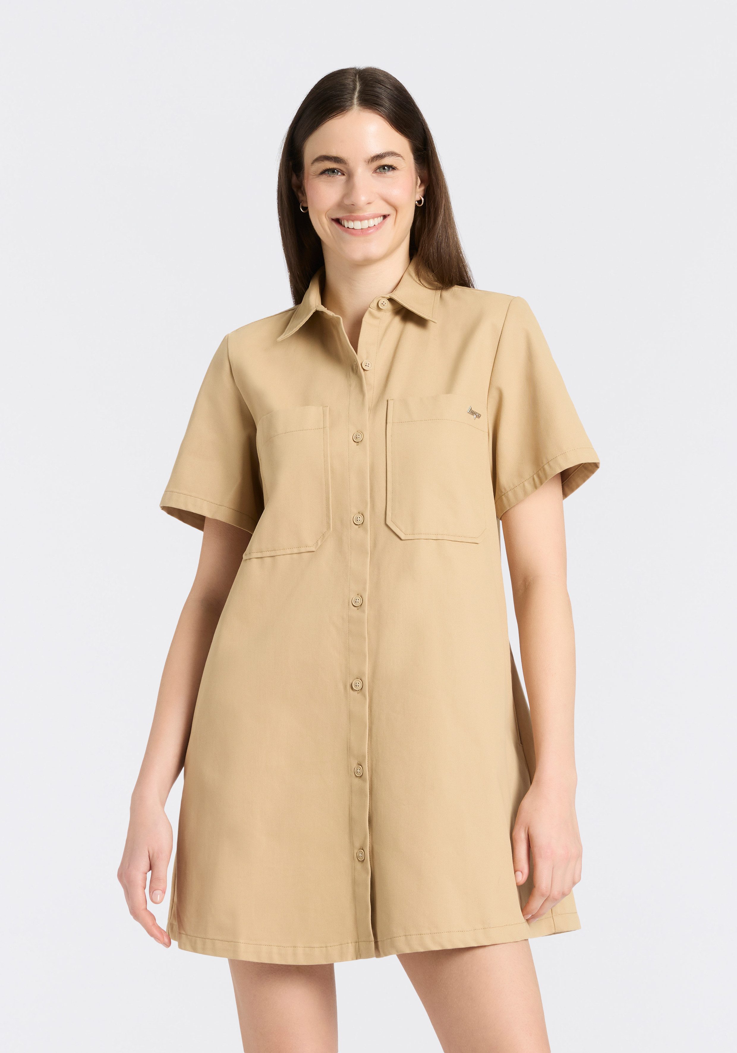 HUGO Blue Hemdblusenkleid Kandira in A-Linie