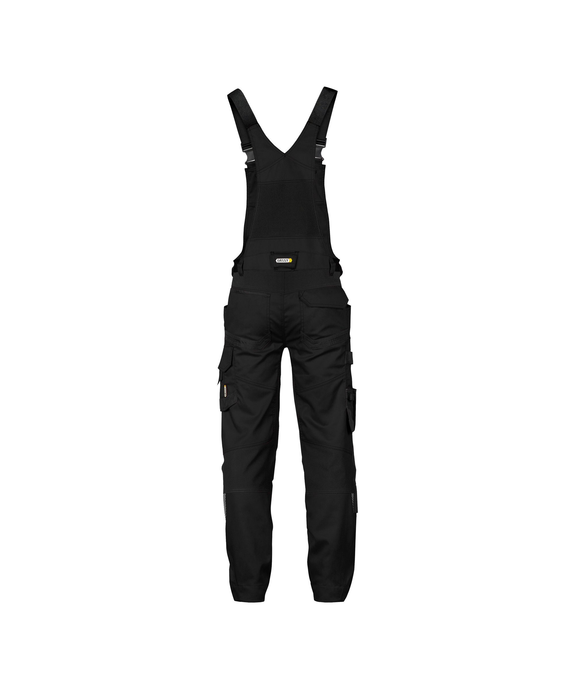 Arbeitslatzhose Stretch und Arbeitslatzhose Tronix Kniepolstertaschen Dassy (1-tlg) mit schwarz