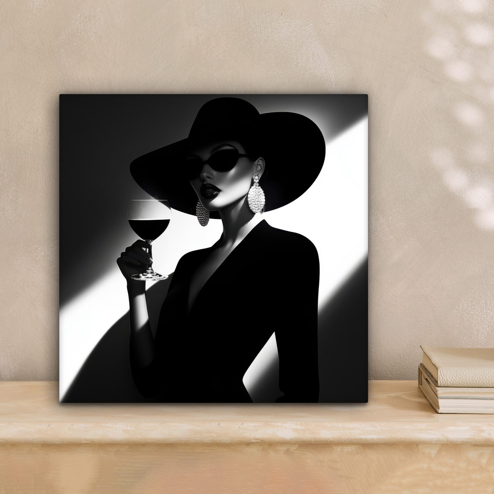 OneMillionCanvasses® Leinwandbild Frau - Wein - günstig online kaufen