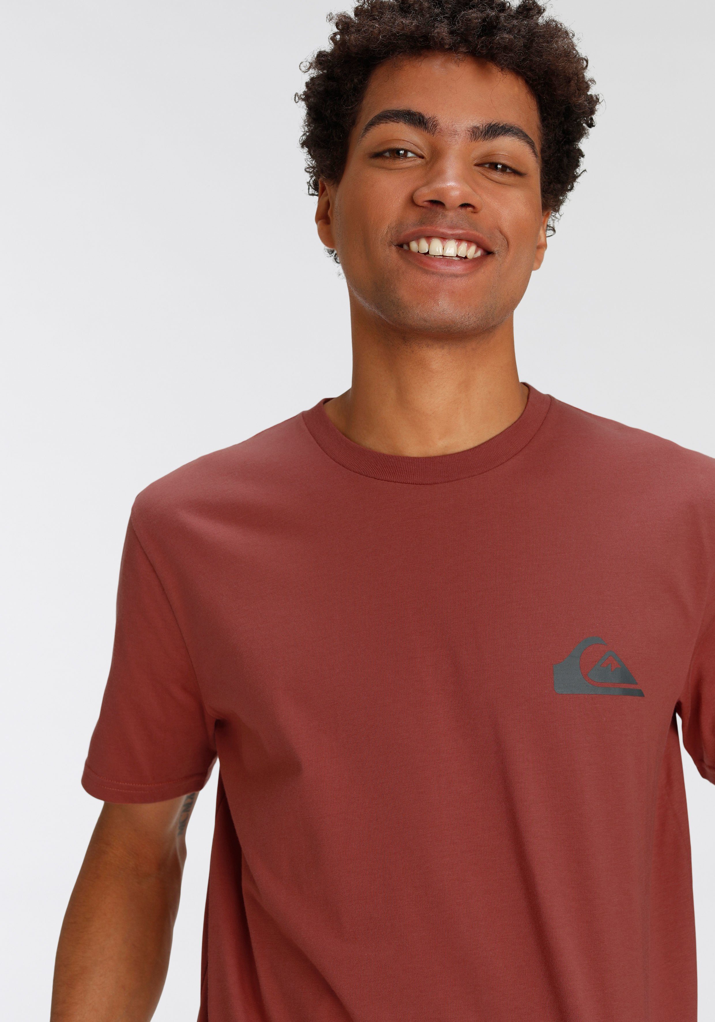 Quiksilver T-Shirt Herren braun mit Logodruck