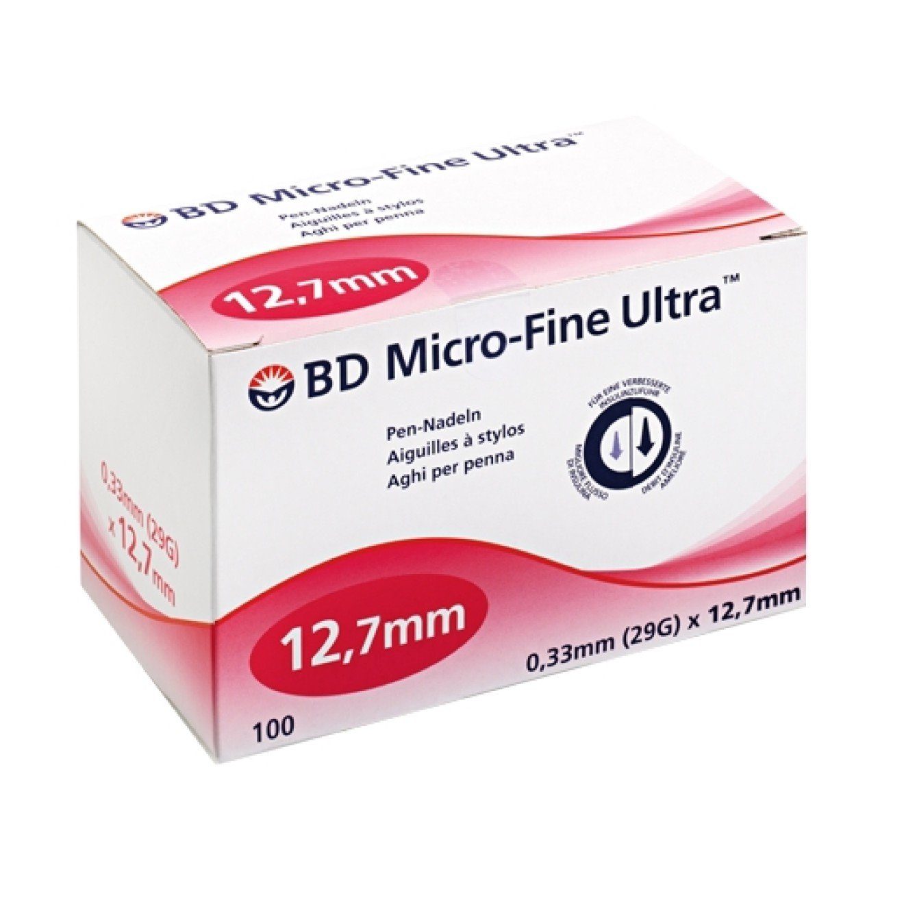 Becton Dickinson Ланцети BD MICRO-FINE Ultra Pen-Nadeln 0,33x12,7mm, 29,00G, 100 St., Spar-Set, Blutzucker und Diabetes Management, 100 tlg., Passt auf alle gängige Pens