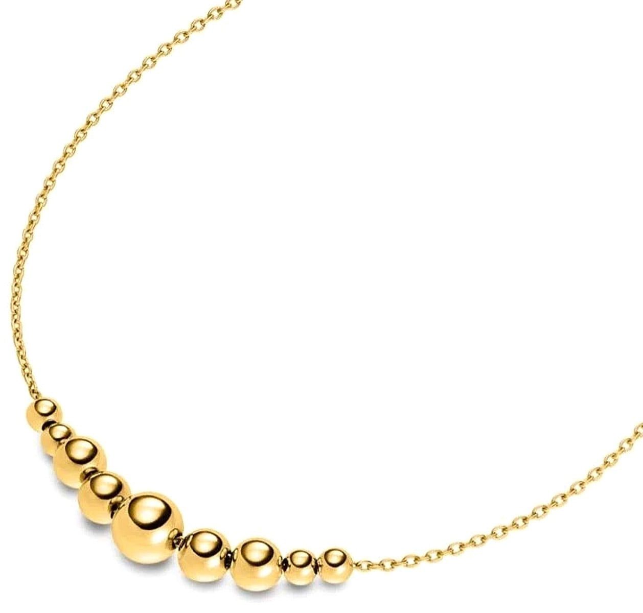 Boccia Collier Titan Goldfarben mit Kugeln