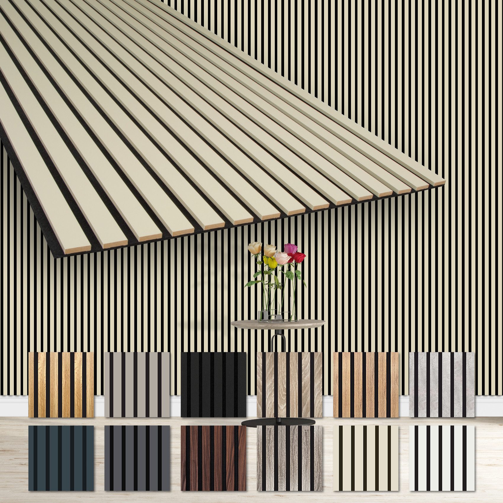 Hexim Wanddekoobjekt AP01 (Akustikpaneele 2 Stück 278x60cm Holz Comfort - f günstig online kaufen