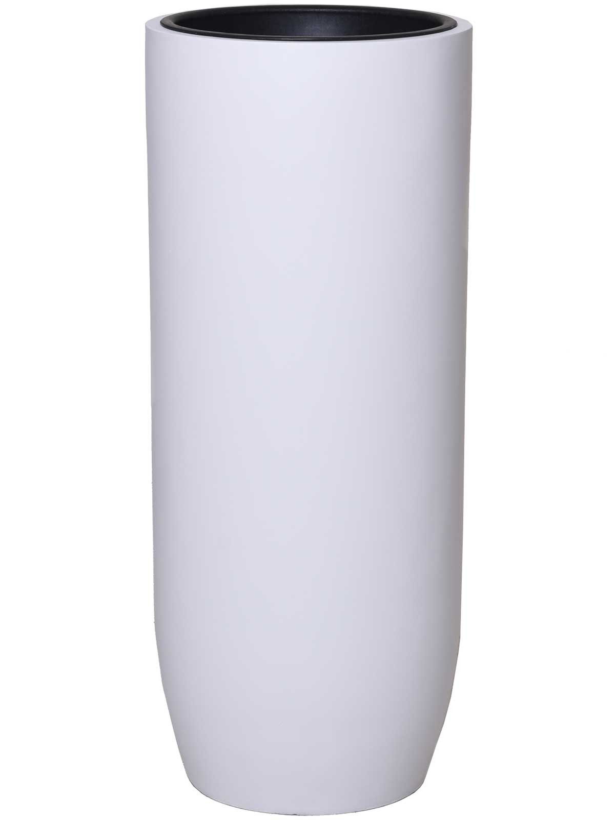 VIVANNO Bodenvase Fiberglas SOLERIO Rund - Weiß Matt (1 St), 33x80 cm