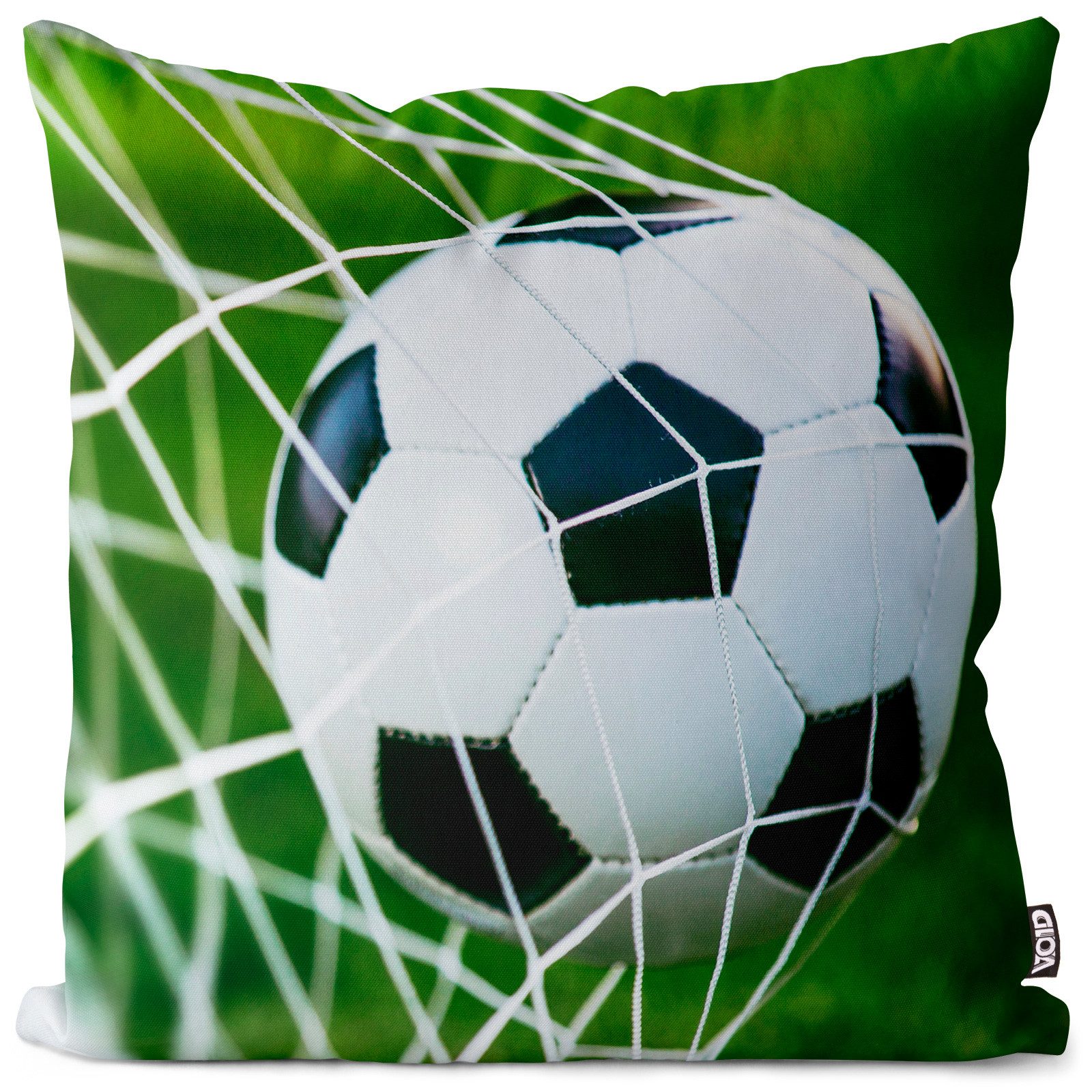 VOID Kissenhüllen Kissenbezug outdoor geeignet, Fussball Tor Ball EM WM Elfmeter Spiel Stadion Bundesliga Weltmeister