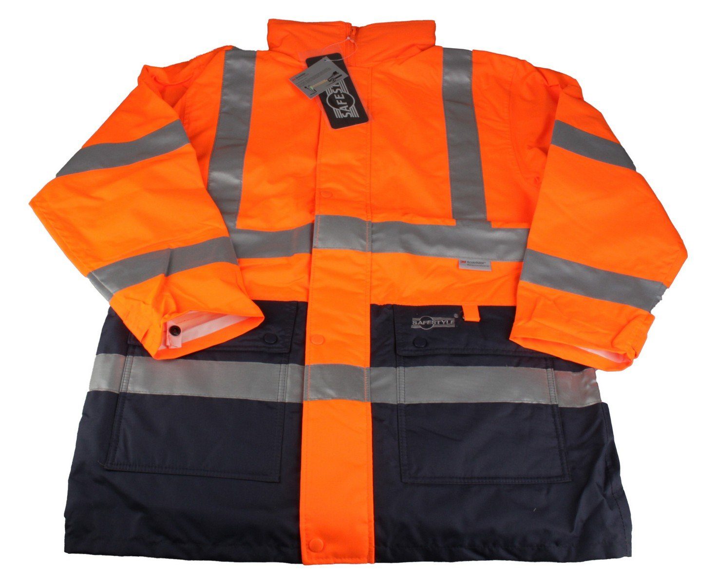 Safestyle Abendkleid Safestyle Herren Jacke Warnschutzparka Gr. 2XL orange-blau  Neu