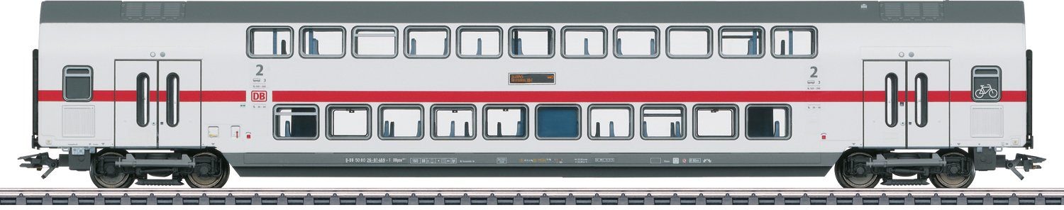 Märklin Легковой автомобиль IC2 Doppelstock-Mittelwagen DBpza 682.2, 2. Klasse - 43489, Spur H0, mit Lichteffekten; Made in Europe