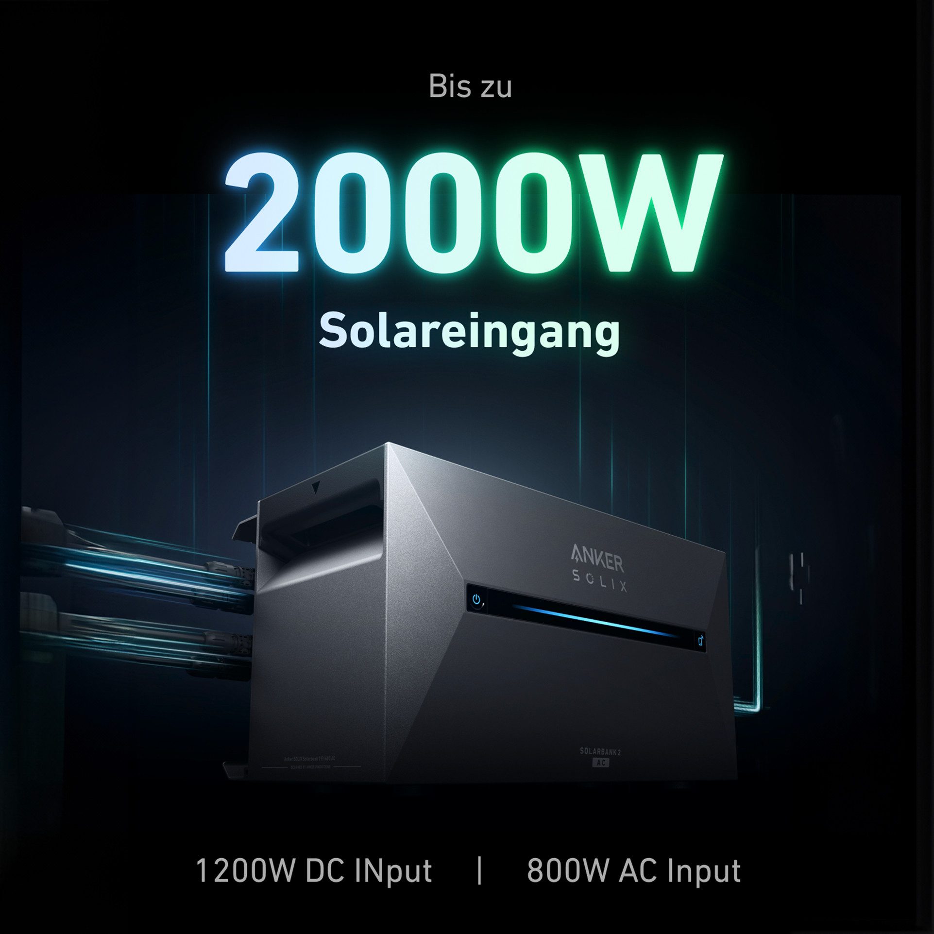 Anker Solaranlage Anker SOLIX Solarbank 2 E1600 AC Speicher 1600Wh mit/ohne Smart Meter, (Solarspeicher) – Bild 4 von 5