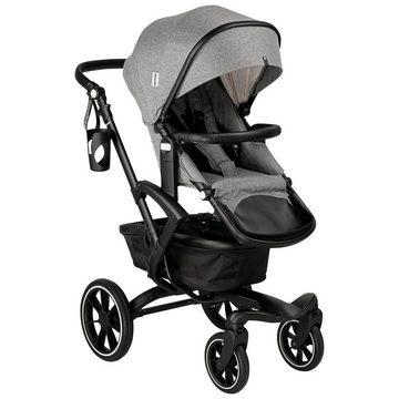 KETTLER Kombi-Kinderwagen Sportsitz Sonnenschutz Regenschutz Melange Grey, 5-Punkt Gurt, Sonnenschutz, Regenschutz