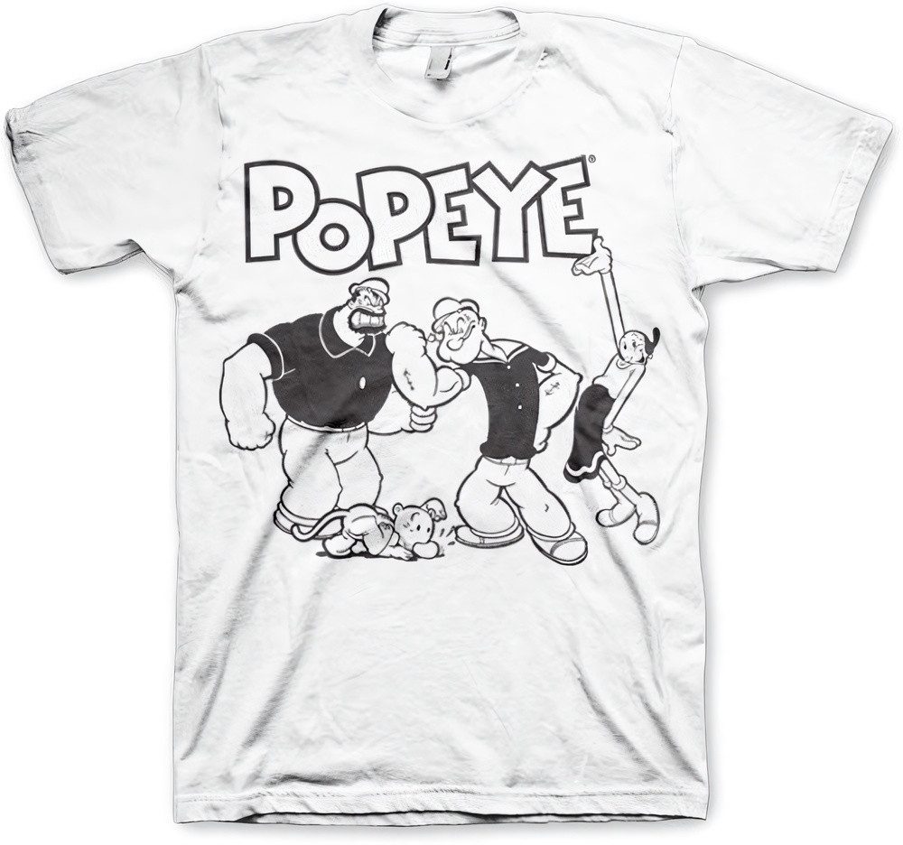 Popeye T-Shirt Group T-Shirt Big Tall T-Shirt