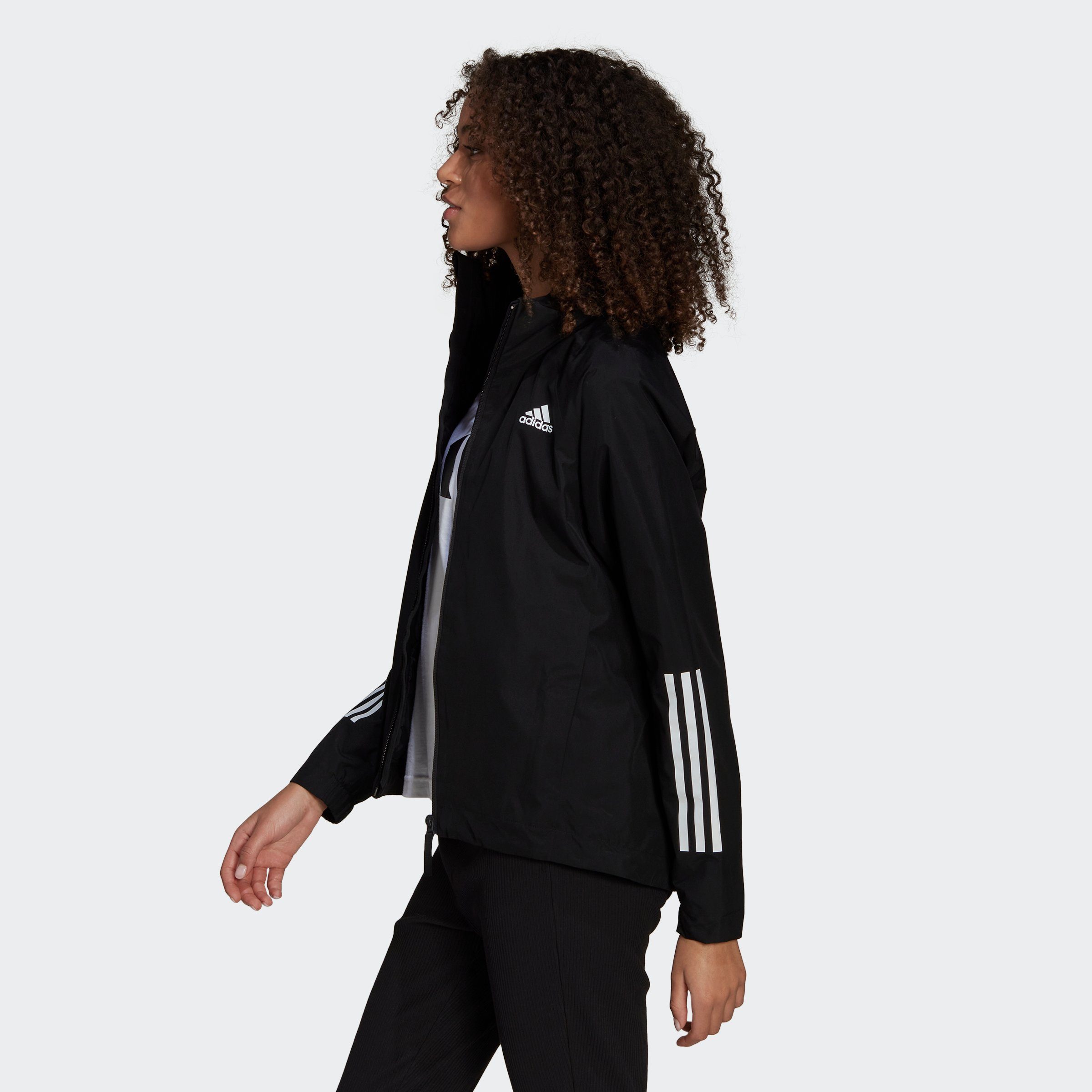 REGENJACKE Sportswear Black 3STREIFEN adidas Outdoorjacke BSC RAIN.RDY