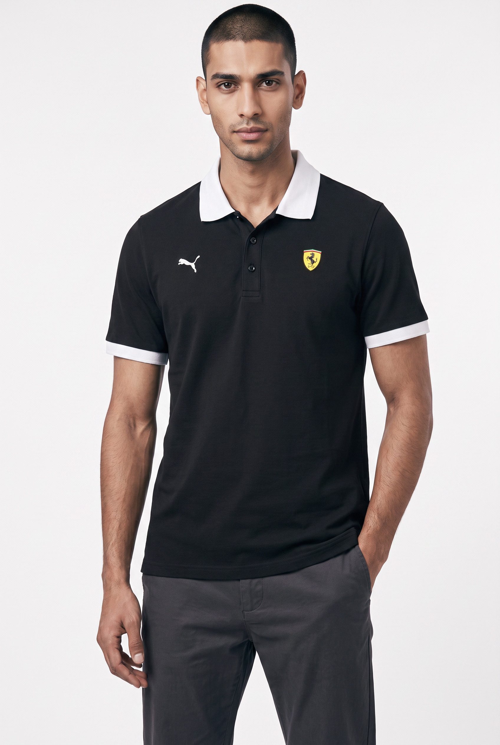 PUMA Poloshirt FERRARI PIQUET POLO Regular Fit, Kurzarm, mit Reißverschluss, für Motorsport-Fans