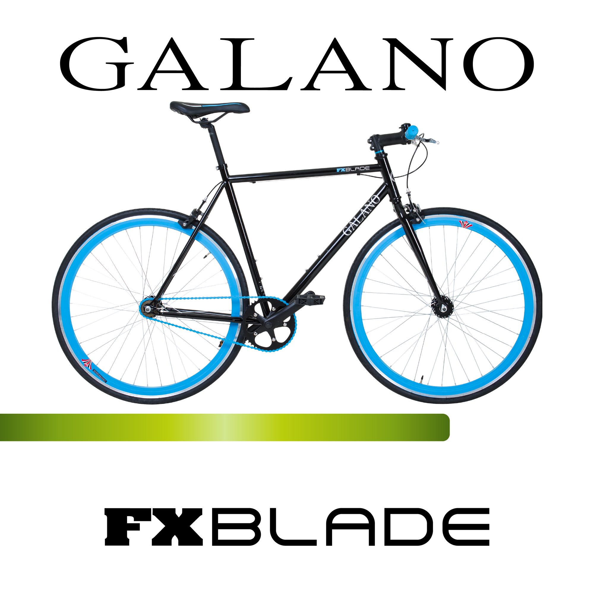 Galano Singlespeed Blade, 1 Gang, ohne Schaltung, Fixie Fahrrad Singlespeed Damen Herren 165 - 195 cm retro Urban Bike
