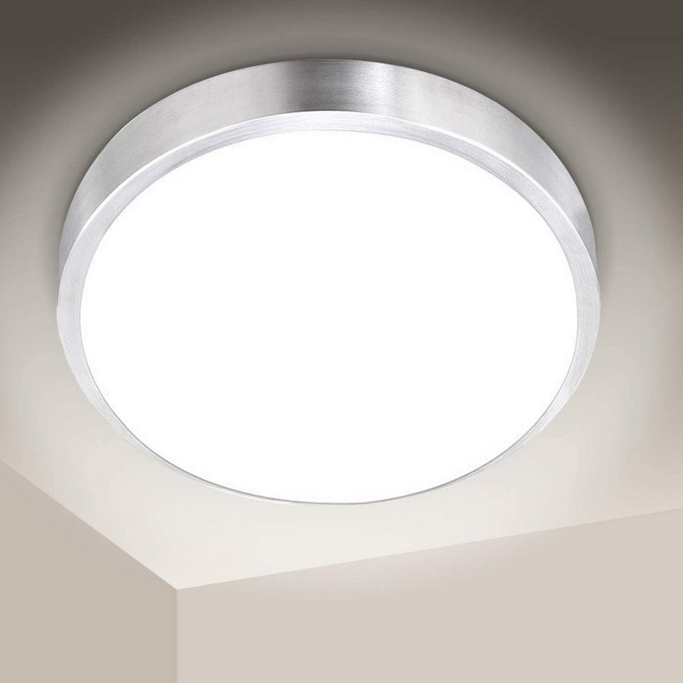 Clanmacy LED Deckenleuchte LED Deckenlampe Ultraflach modern weiß Dimmbar  Wohnzimmer 15W Kaltweiß