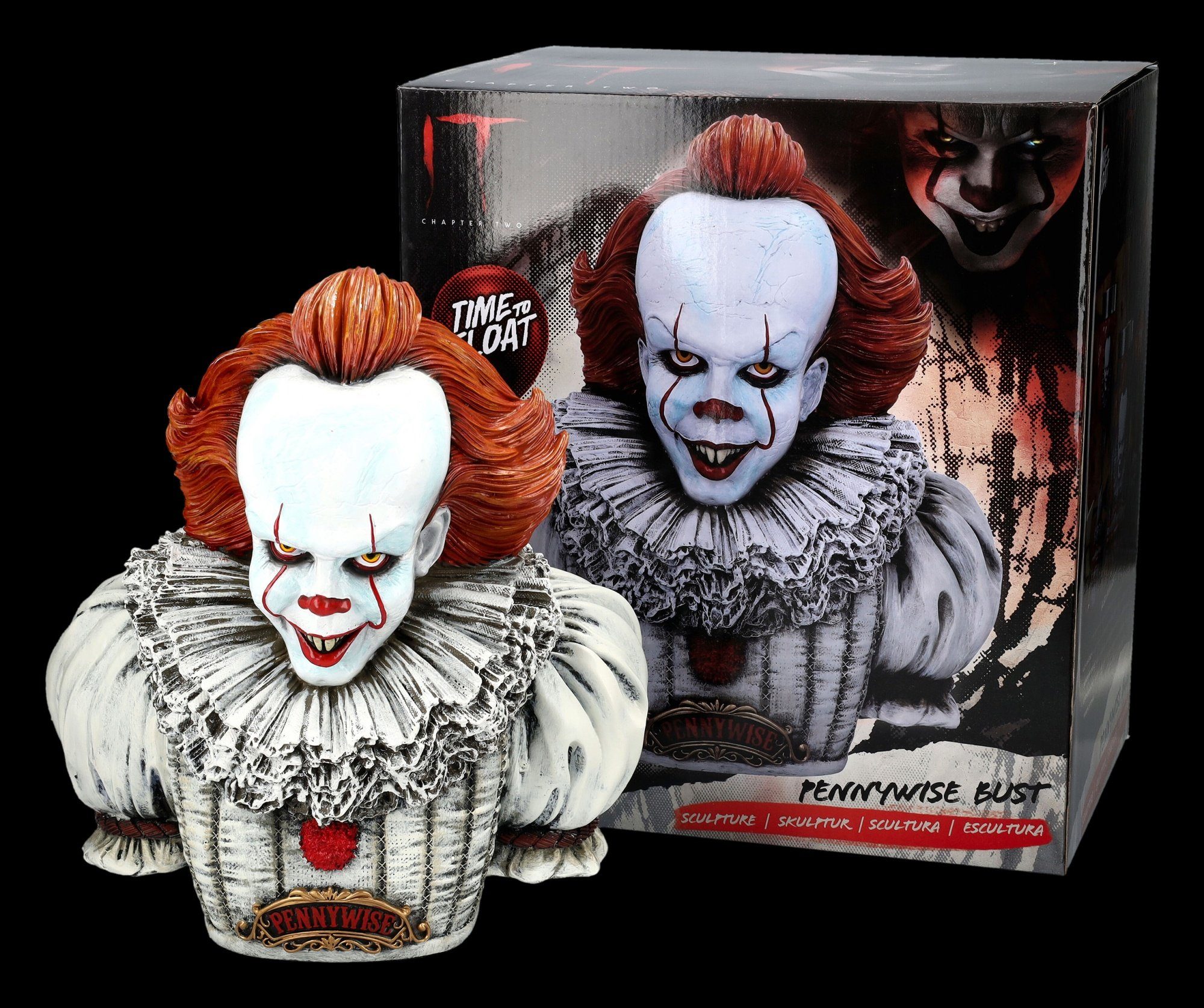 Figuren Shop GmbH Dekofigur Pennywise Büste - ES - Fantasy Dekofigur Horror Clown