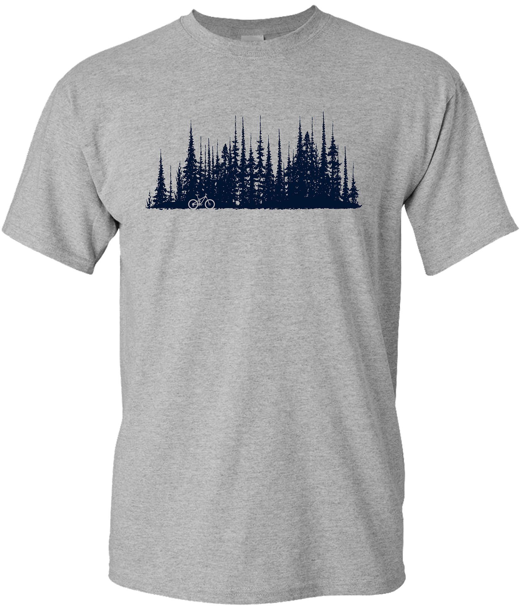 Baddery Print-Shirt Fahrrad T-Shirt: "Bike Wood", günstig online kaufen