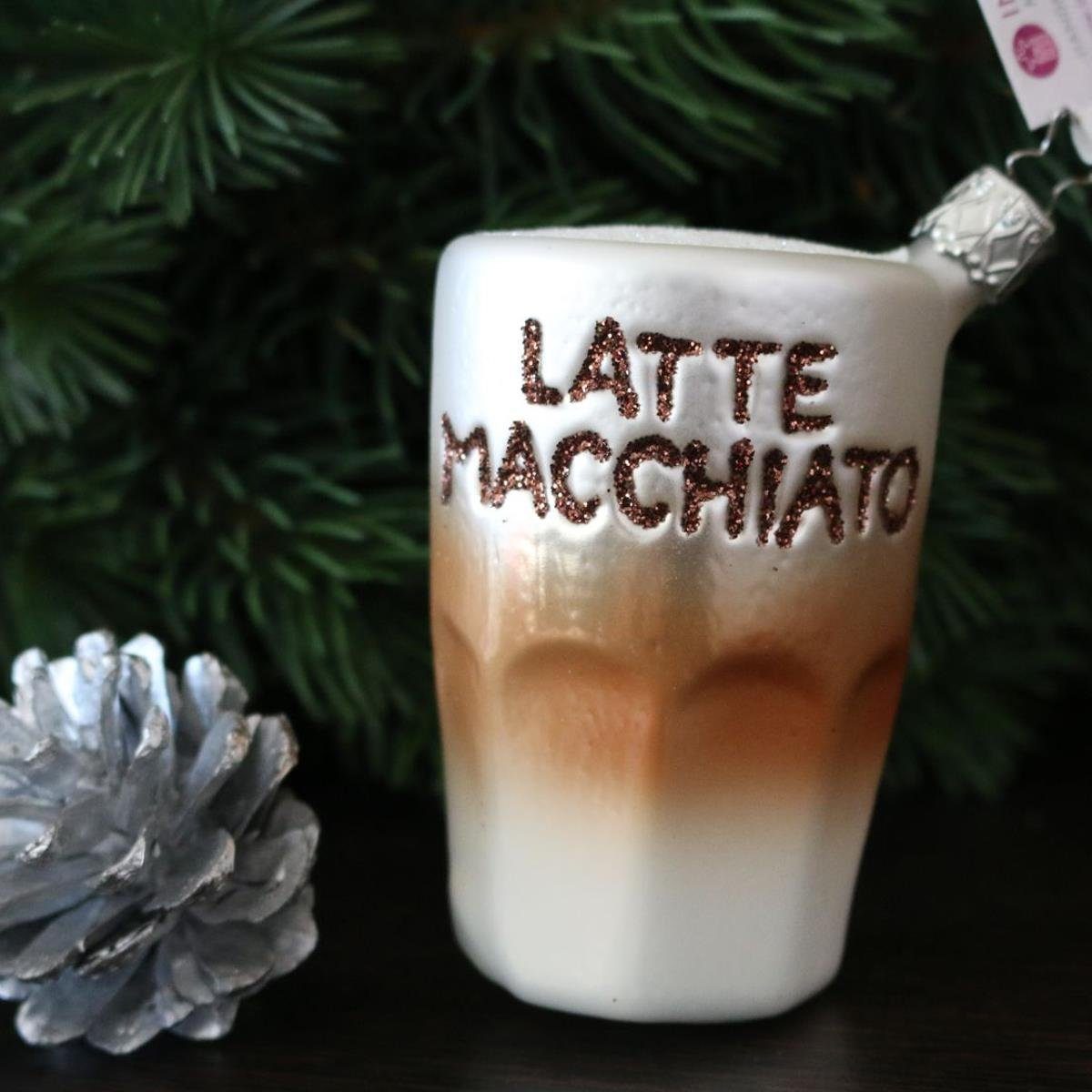 INGE-GLAS® Christbaumschmuck (1-tlg) Latte Macchiato INGE-GLAS® Weihnachts-Hänger