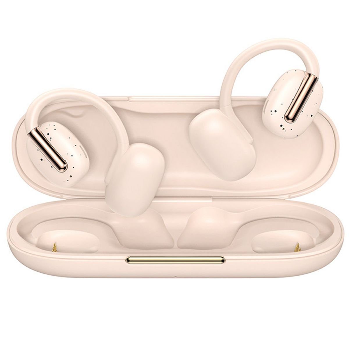 Jormftte Open Ear Kopfhörer,Bluetooth Sport Kopfhörer Air Conduction Headphones Bluetooth-Kopfhörer Weiß