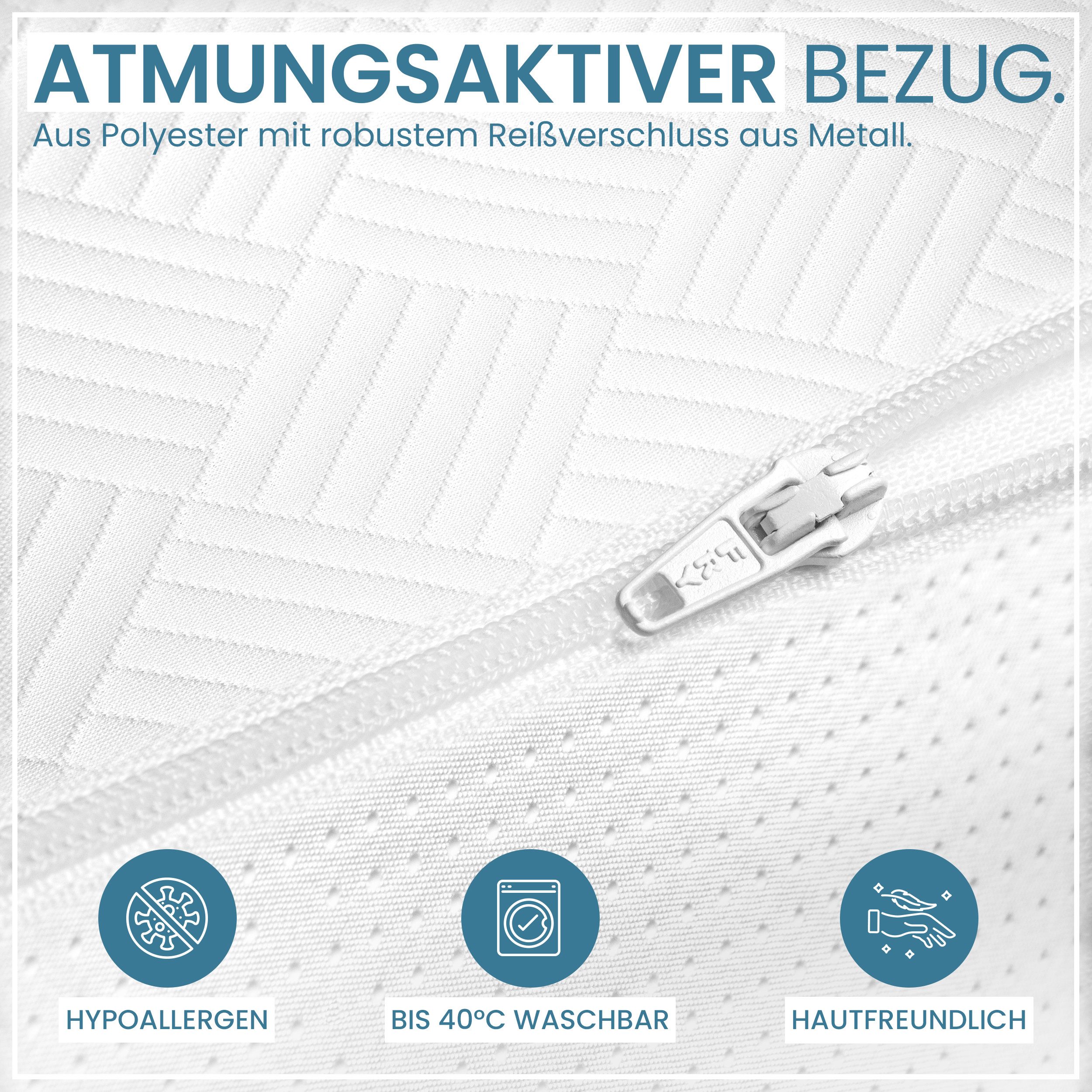 Gentle North, Topper Memory Schaum Topper 5/7 cm - Matratzentopper, 5 cm hoch, Memoryschaum, ergonomisch, rutschfest, schadstoffgeprüft