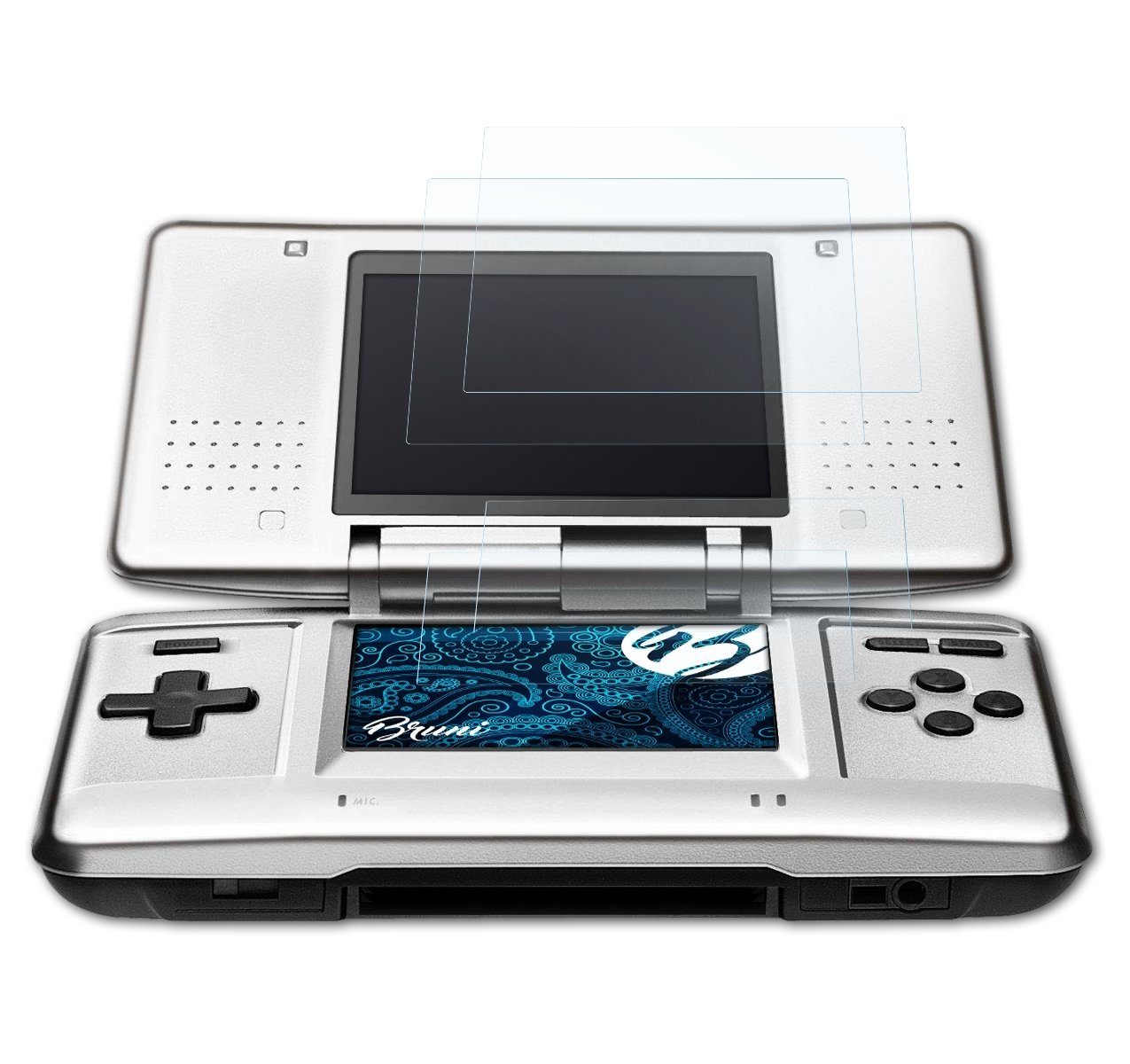 Bruni Schutzfolie Glasklare Displayschutzfolie für Nintendo DS, (2er Set), praktisch unsichtbar