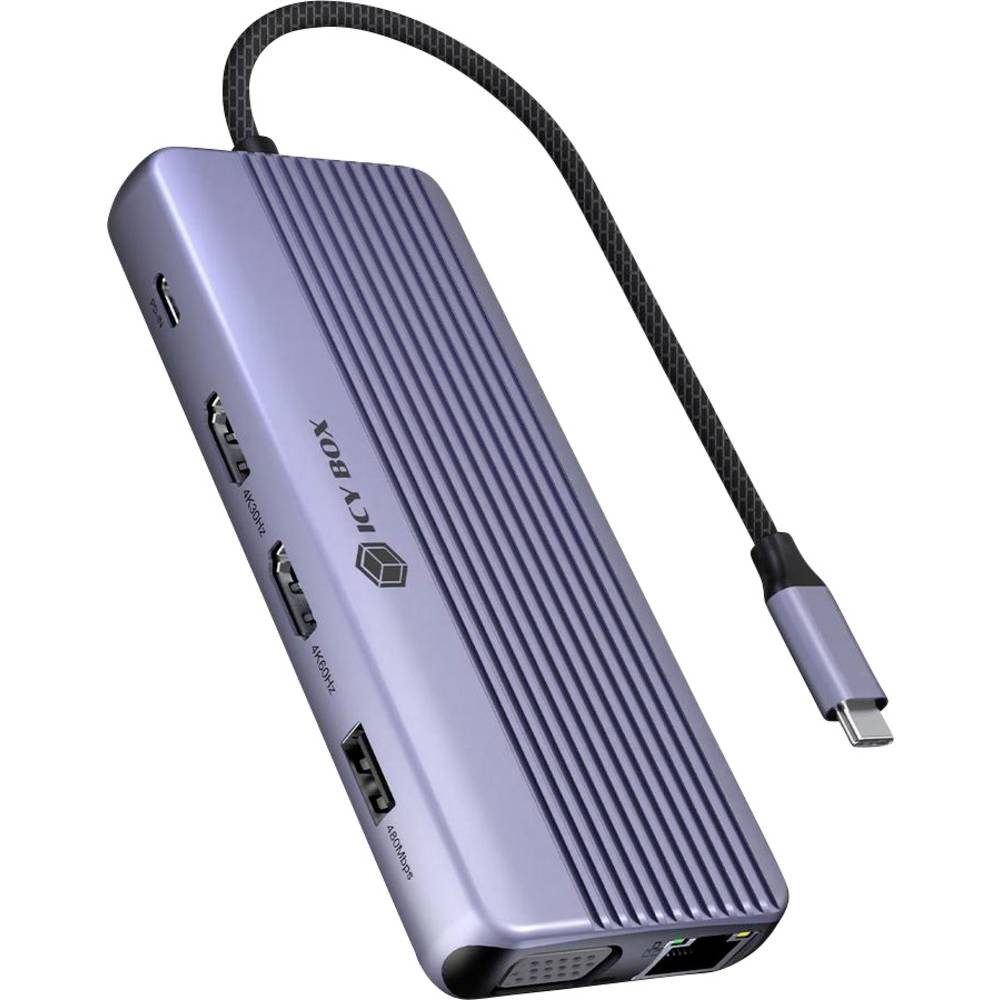 ICY BOX Laptop-Dockingstation USB-C® Dockingstation IB-DK4062-CPD USB-C® Power Delivery 61190