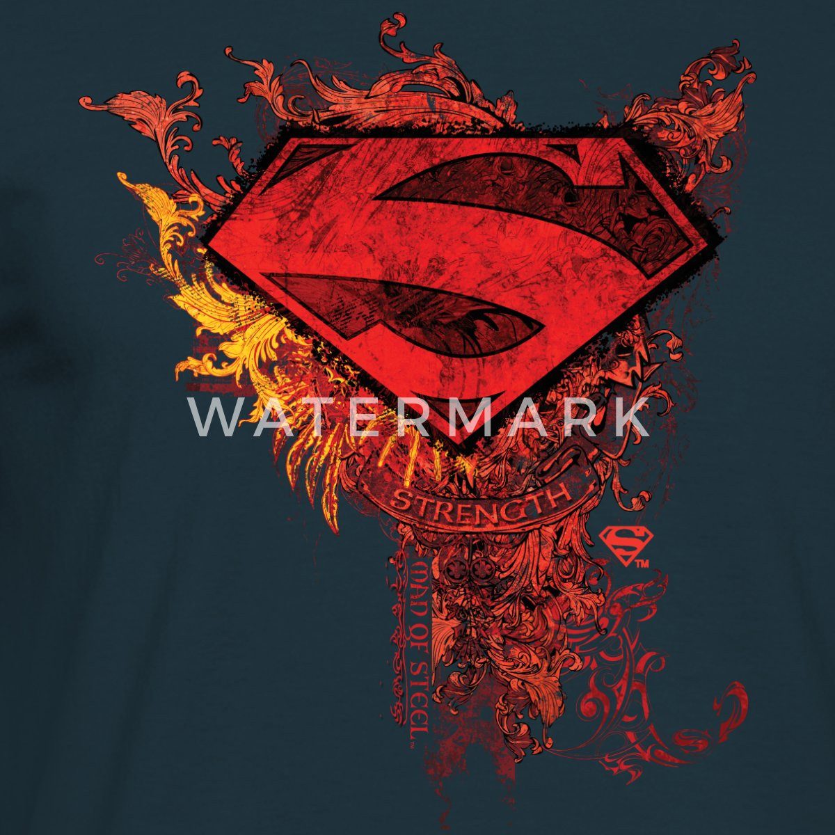 Spreadshirt T-Shirt DC Comics Superman Logo Strength Männer T-Shirt (1-tlg)