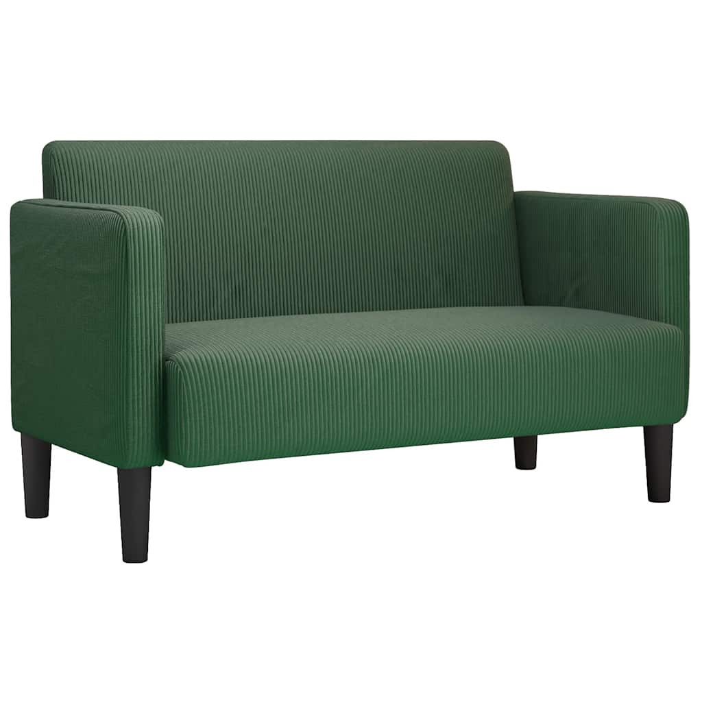 vidaXL Sofa Zweisitzer-Sofa Dunkelgrün 109 cm Cordstoff günstig online kaufen
