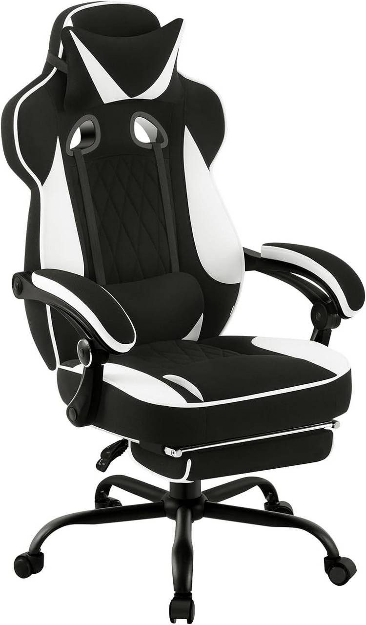 Woltu Gaming-Stuhl (1 St), mit Taschenfederkissen, Fußstütze, ergonomisch, günstig online kaufen