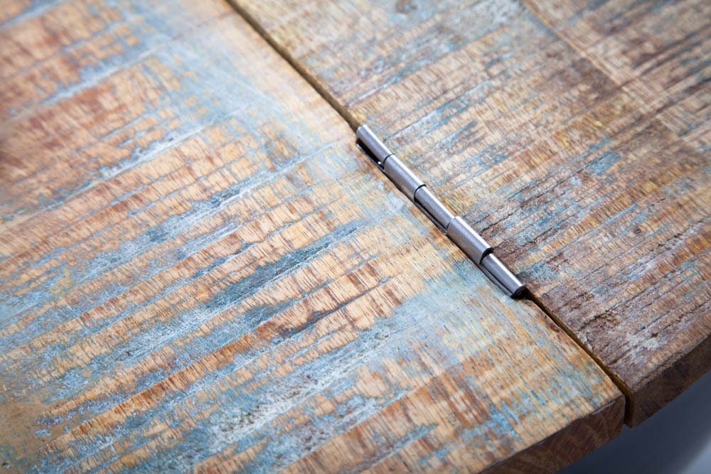 | / Stauraum · mit Wohnzimmer grau JAKARTA riess-ambiente · handmade Ø70cm natur 1-St), Massivholz · (Einzelartikel, Couchtisch rund · · grau Metall grau