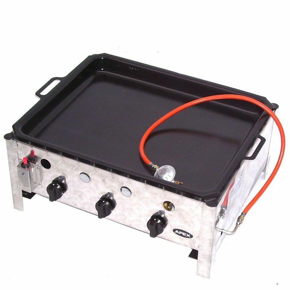 Apex Gasgrill EDELSTAHL GASBRÄTER 10 kW 3 flammig GASGRILL BRÄTER GRILL