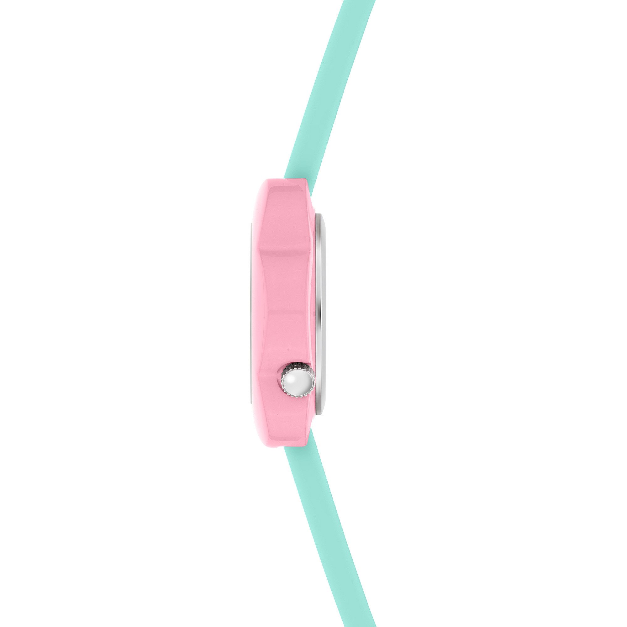 s.Oliver Quarzuhr Flower Power SO-4523-PQ, Armbanduhr, Silikonarmband, Kinderuhr, Mädchen, analog