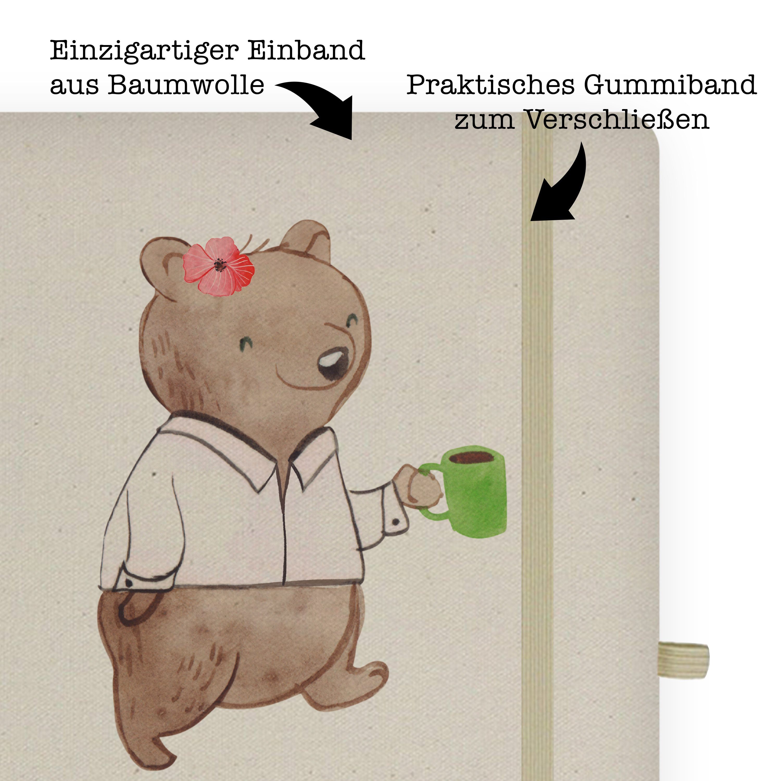 Herz Mr. Transparent - & Unternehmensinhab Panda mit Kaffeepause, & Panda Geschenk, - Mrs. Mrs. CEO Mr. Notizbuch