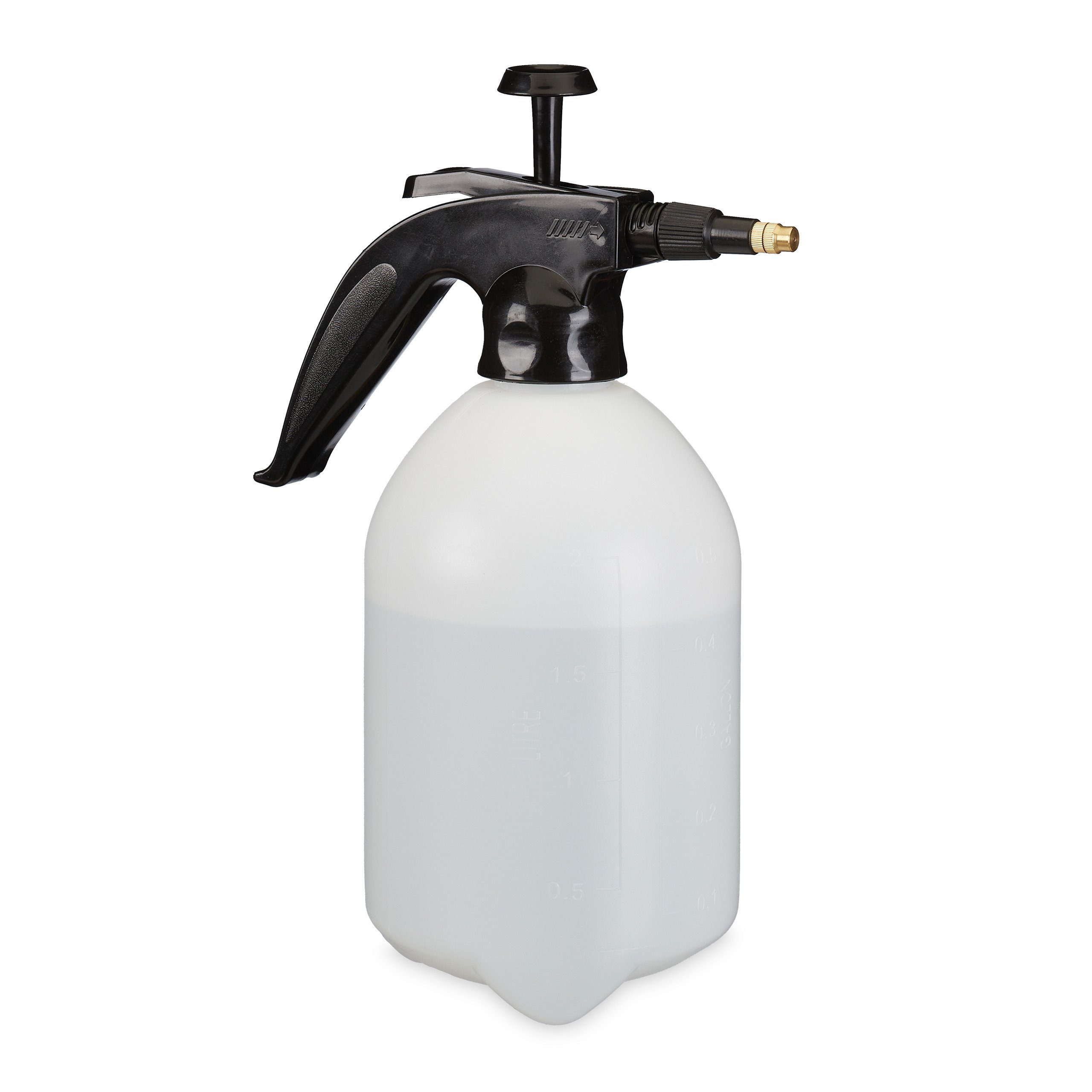 relaxdays Drucksprühgerät Drucksprüher 2 Liter schwarz, (1-tlg)