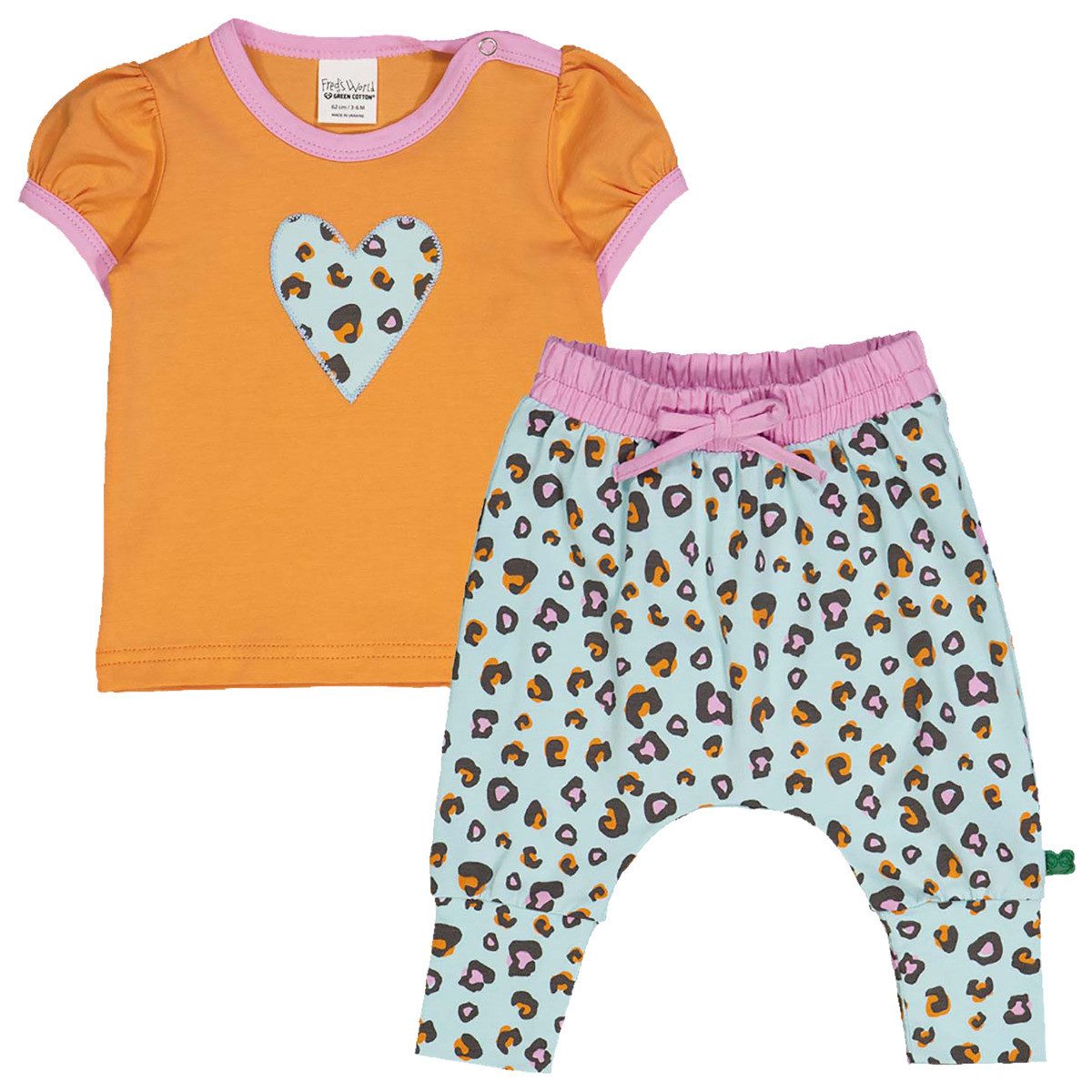 Fred's World by GREEN COTTON Body 1586001100 Mädchen (1-tlg) Outfit-Set, Bekleidungsset, Kombi-Set, 2er-Set, Baby-Set