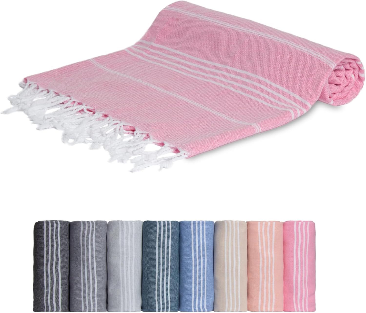 livessa Strandtuch Baumwolle Strandtuch - Saunatuch - Turkish Hamamtuch - Badetuch, Baumwolle, 100 % Baumwolle - 100x200 cm