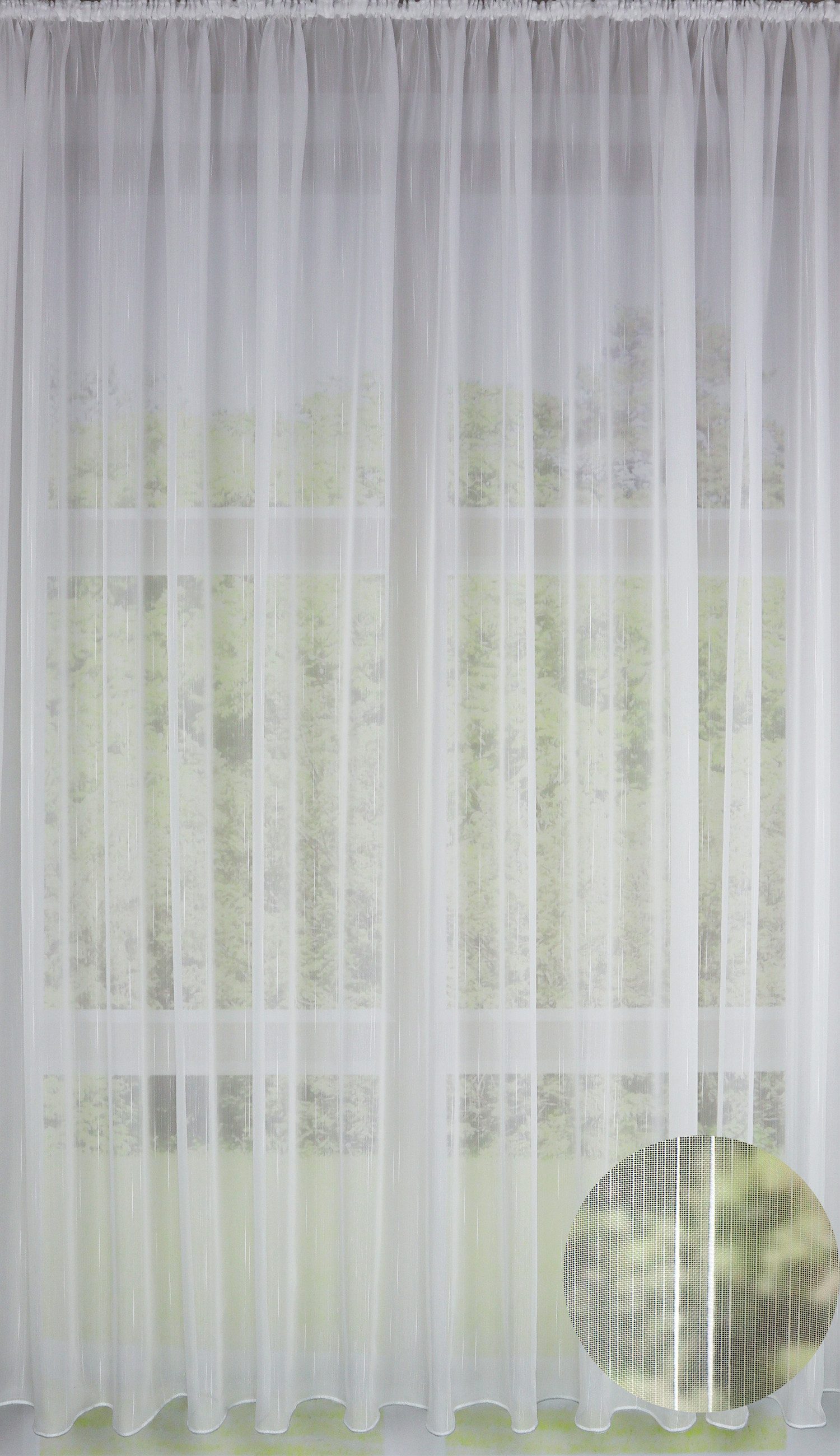 EXPERIENCE Vorhang Fertiggardine transparent 145x300 cm Effektgarn Universalband, Multifunktionsband, transparent