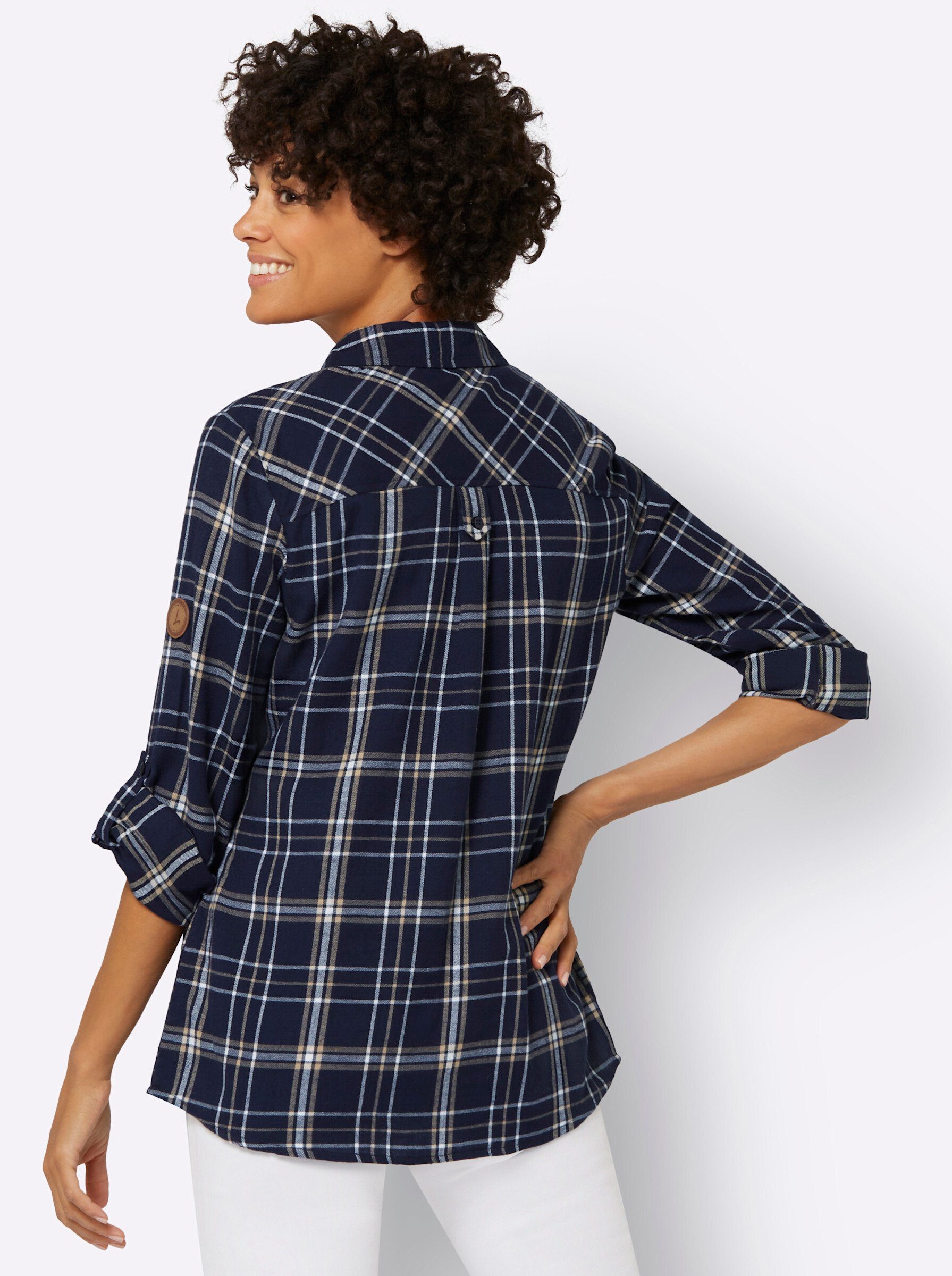 Witt Klassische Bluse Flanell-Bluse Langarm