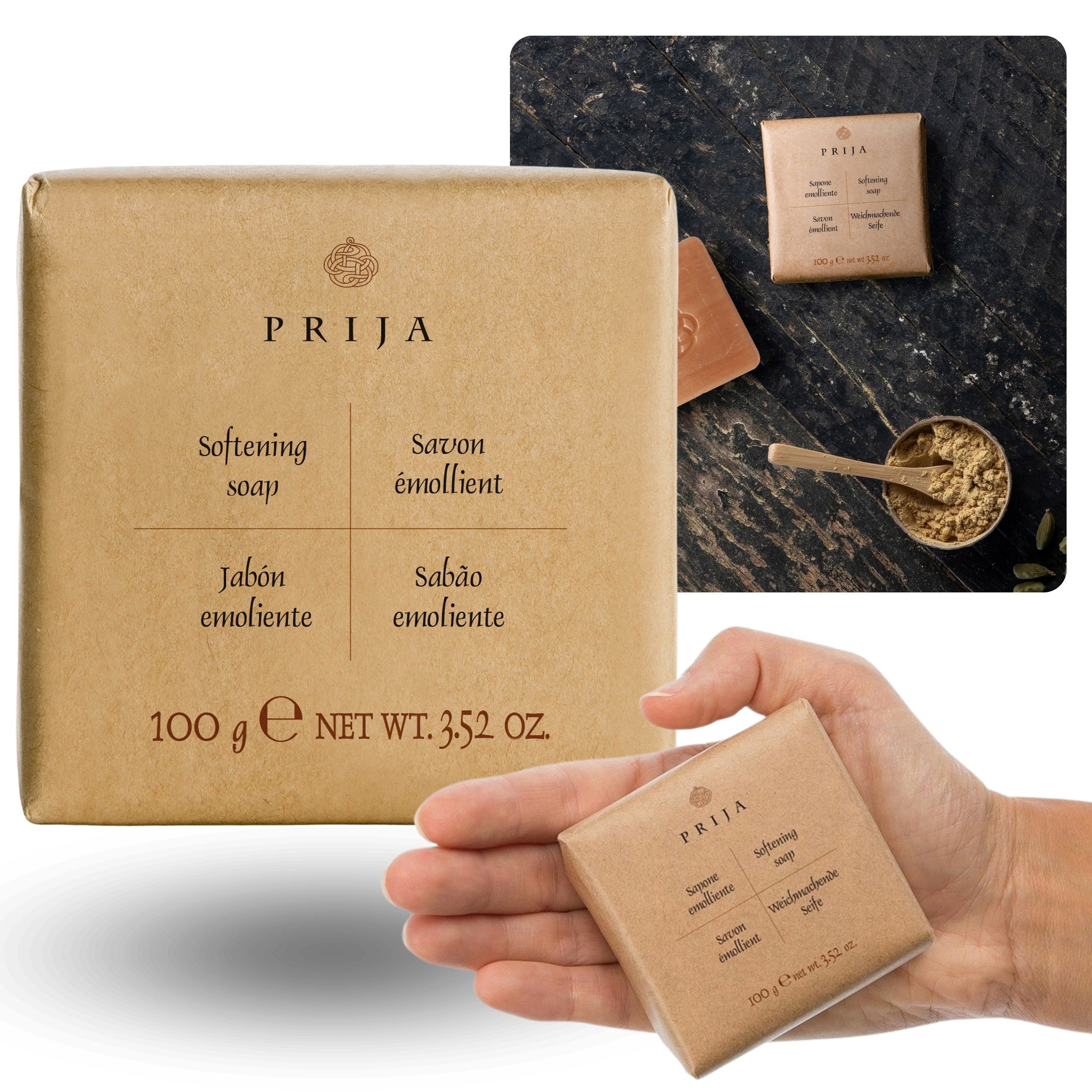 PRIJA Handseife PRIJA pflanzliche Seife mit Glycerin, FEUCHTIGKEITSSPENDEND, 1-tlg.