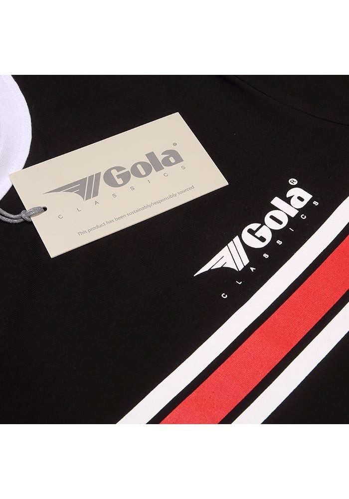 Gola T-Shirt Stripe Logo (100% Baumwolle) schwarz Herren