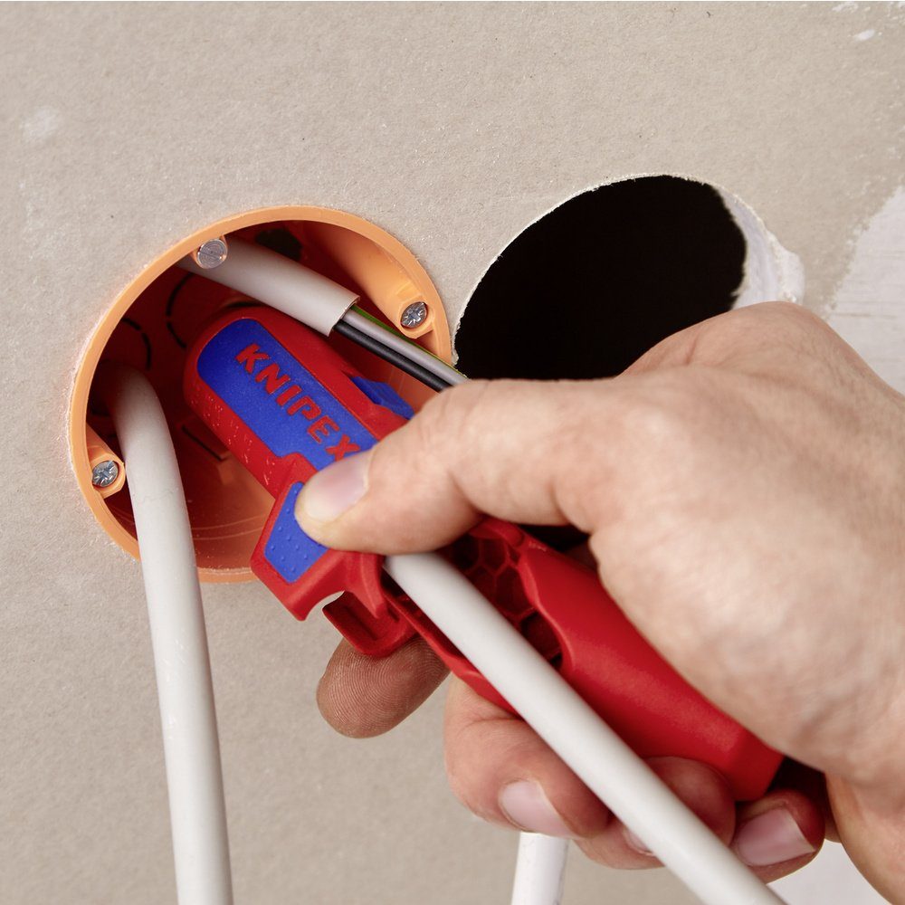 Knipex Kabelmesser Knipex 16 95 01 SB ErgoStrip Kabelentmanteler Geeignet für Rundkabel – Bild 5 von 5